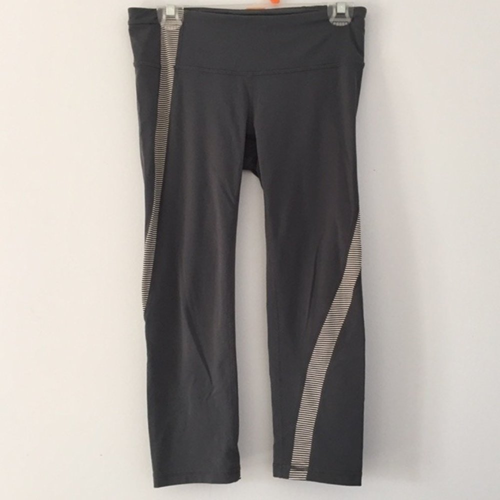 Gap Capri Grey Stripe Detail Capri Legging